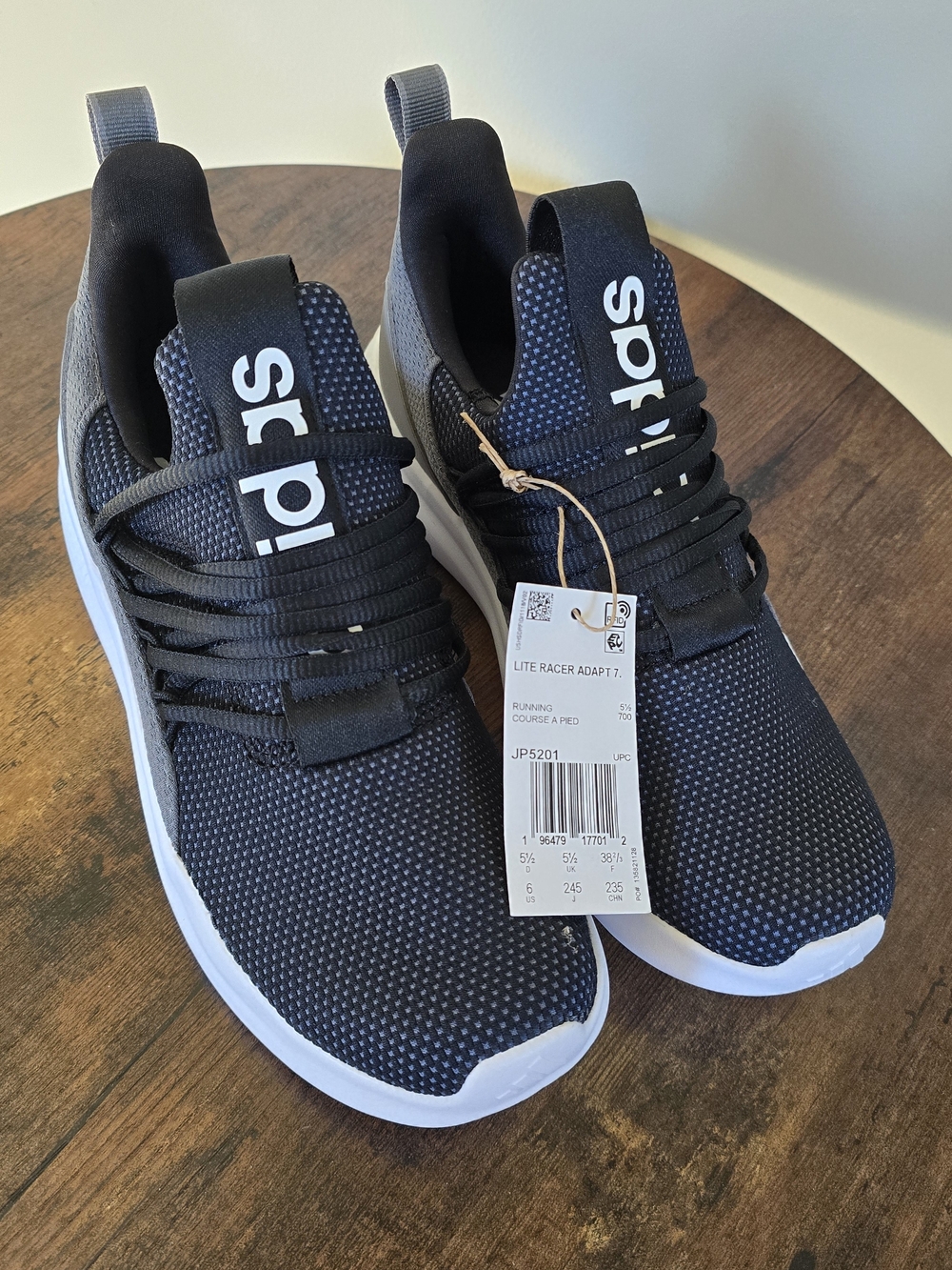 adidas Kids Black Lite Racer Sneakers NWT
